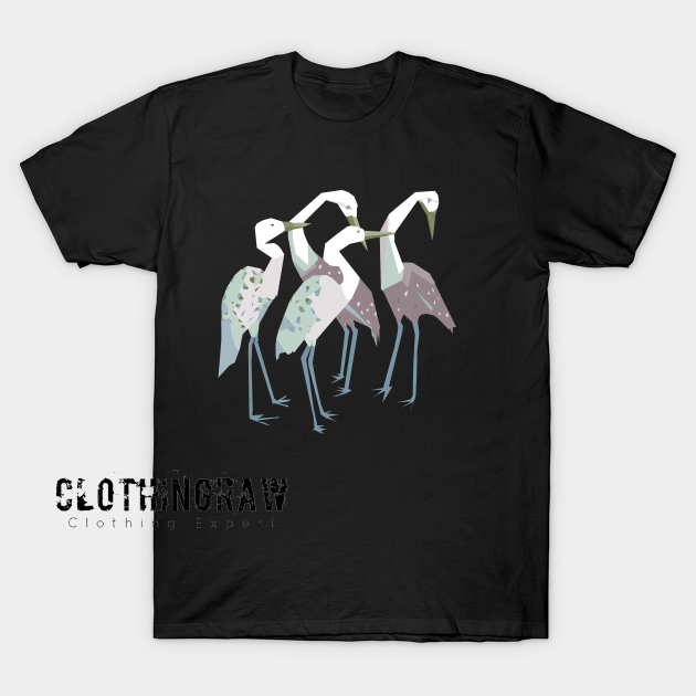 Stork And Herons Design T-Shirt AL10D0