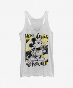 Disney Mickey Mouse Trouble Comes Girls Tank-Top AG18F1