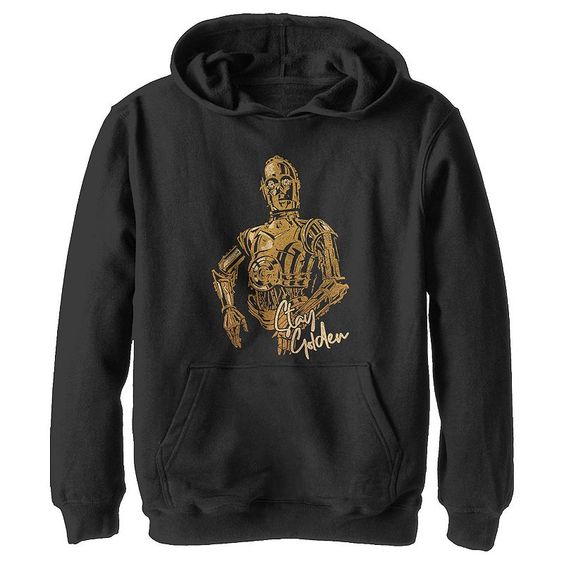 Golden Pullover Graphic Hoodie AG8MA1