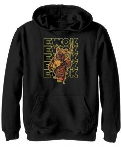 Star Wars Ewok Text Stack Graphic Hoodie AG8MA1