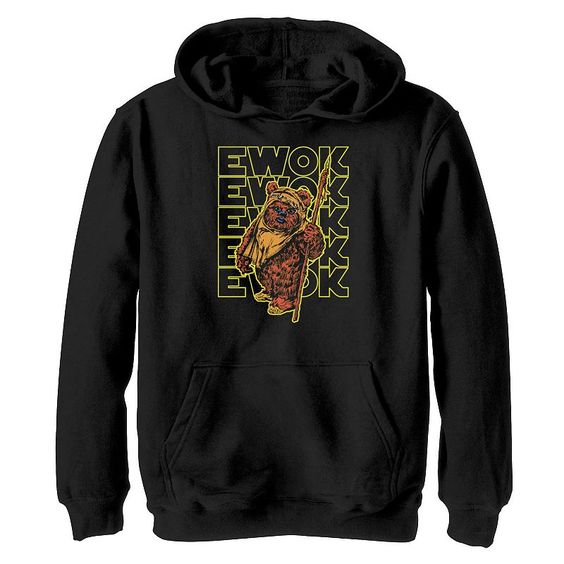 Star Wars Ewok Text Stack Graphic Hoodie AG8MA1