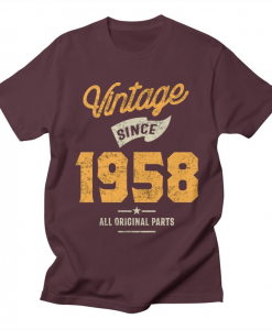 Vintage Since 1958 Birthday T-Shirt AL20A1