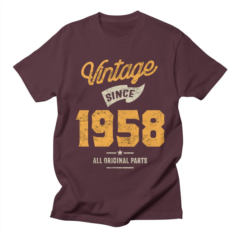 Vintage Since 1958 Birthday T-Shirt AL20A1