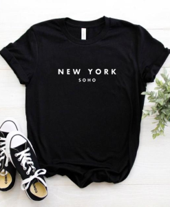 Womens New York Letter Printed T Shirt AL