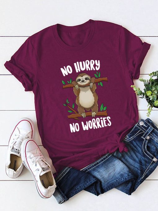 women sloth T-Shirt AL