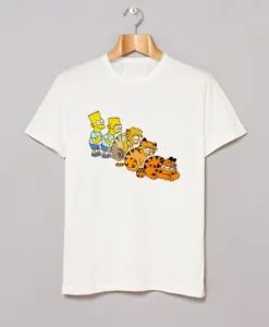 Bart Simpson And Garfield T-Shirt KM