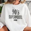 90's Supermodel Print Sweatshirt