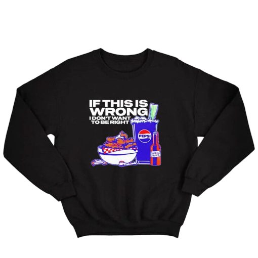 Josh Allen 17 If this is Wrong I don't want to be Right Sweatshirt AL