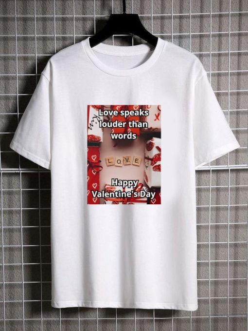 Love Speaks Louder Than Words Happy Valentine's Day Essential T shirt