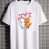 Valentine's Day Cute Couple Cat Love T-shirt