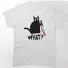 Cat What Murderous Black Cat With Knife T-Shirt AL